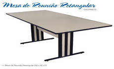 MESA REUNIÃO RETANGULAR 15MM 160 x 90 x 74 cm - LIGHT